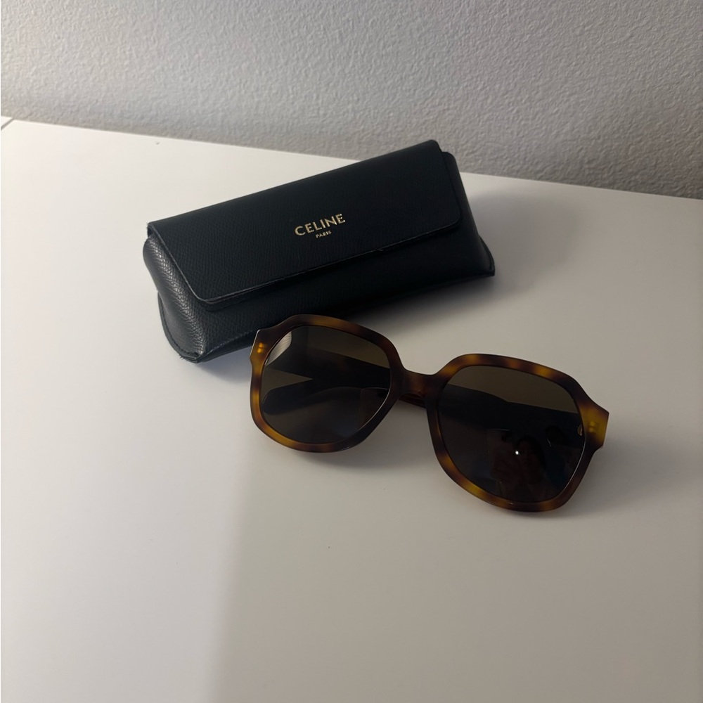 Céline Triomphe 02 Acetate Sunglasses – Dark Havana